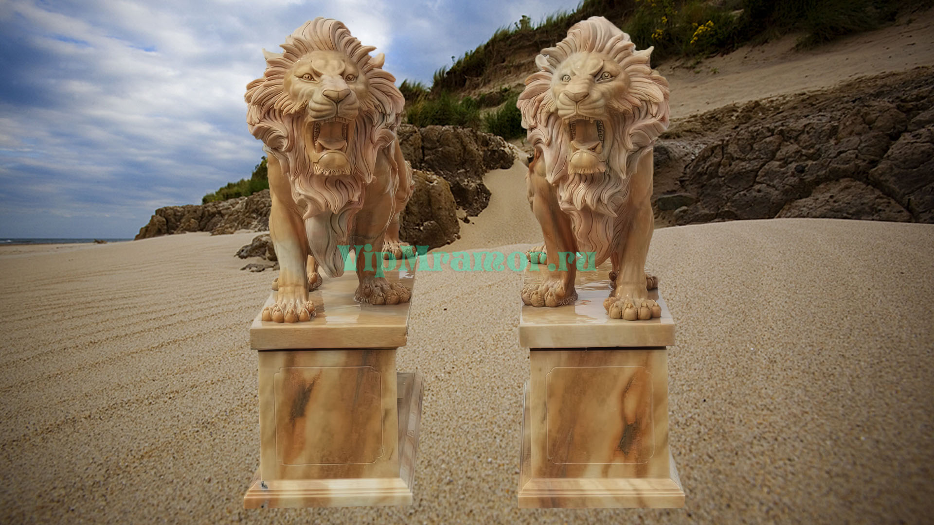 Скульптура льва 004