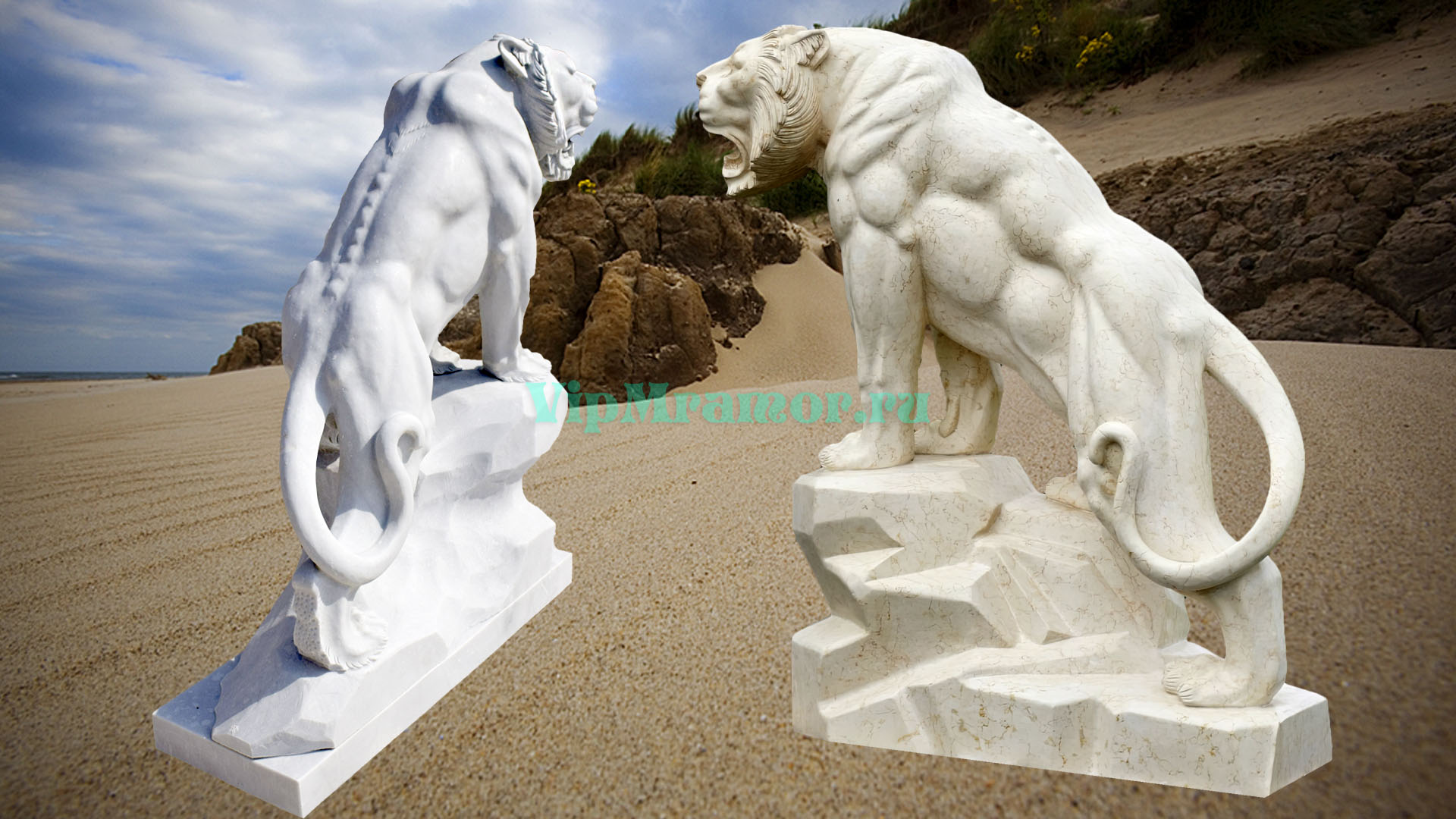 Скульптура льва 009 (вид 02)