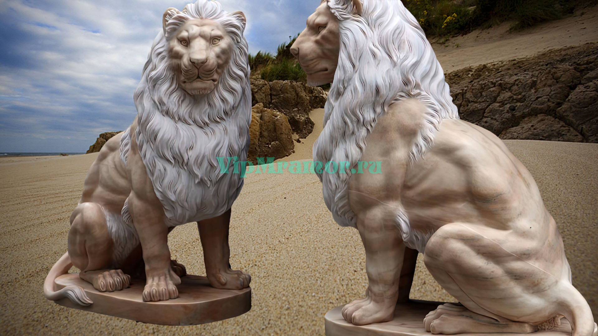 Скульптура льва 011 (вид 02)
