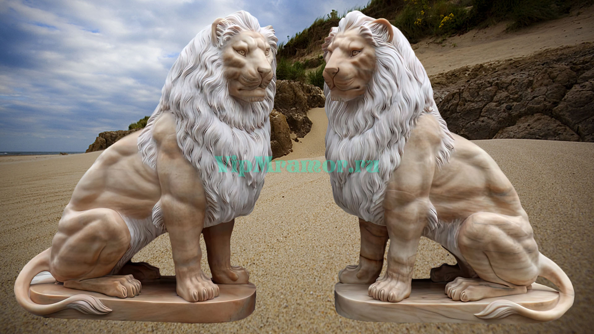 Скульптура льва 011