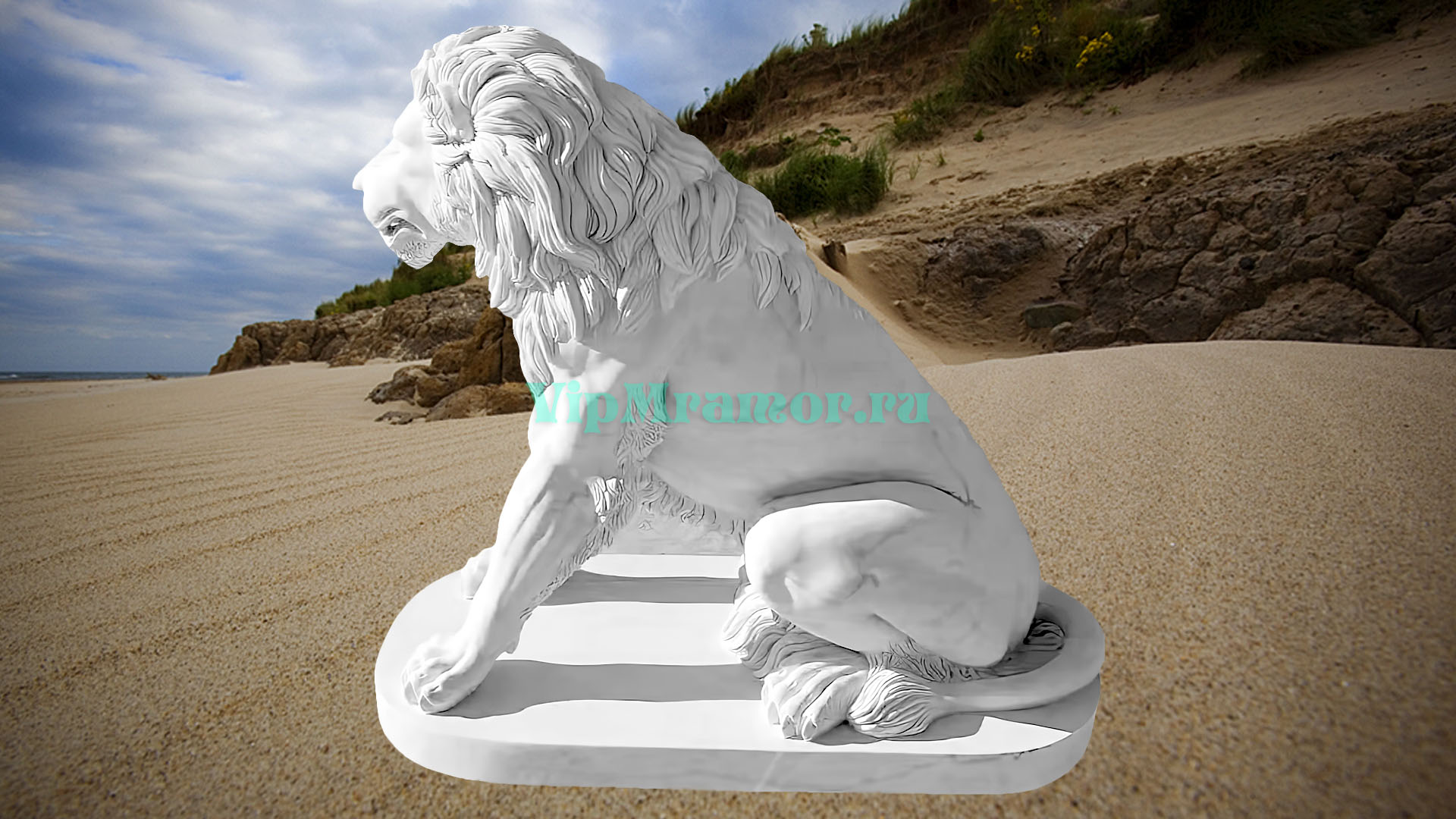 Скульптура льва 015(вид 02)