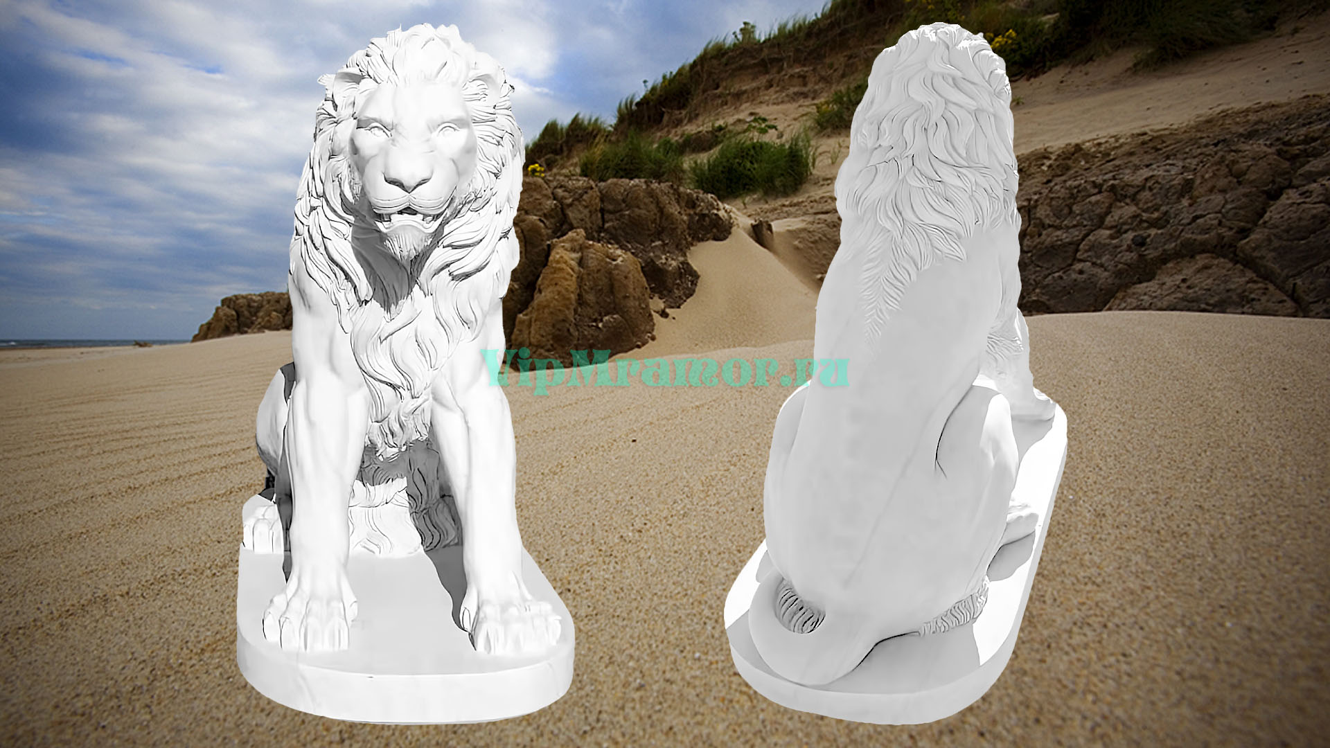 Скульптура льва 015