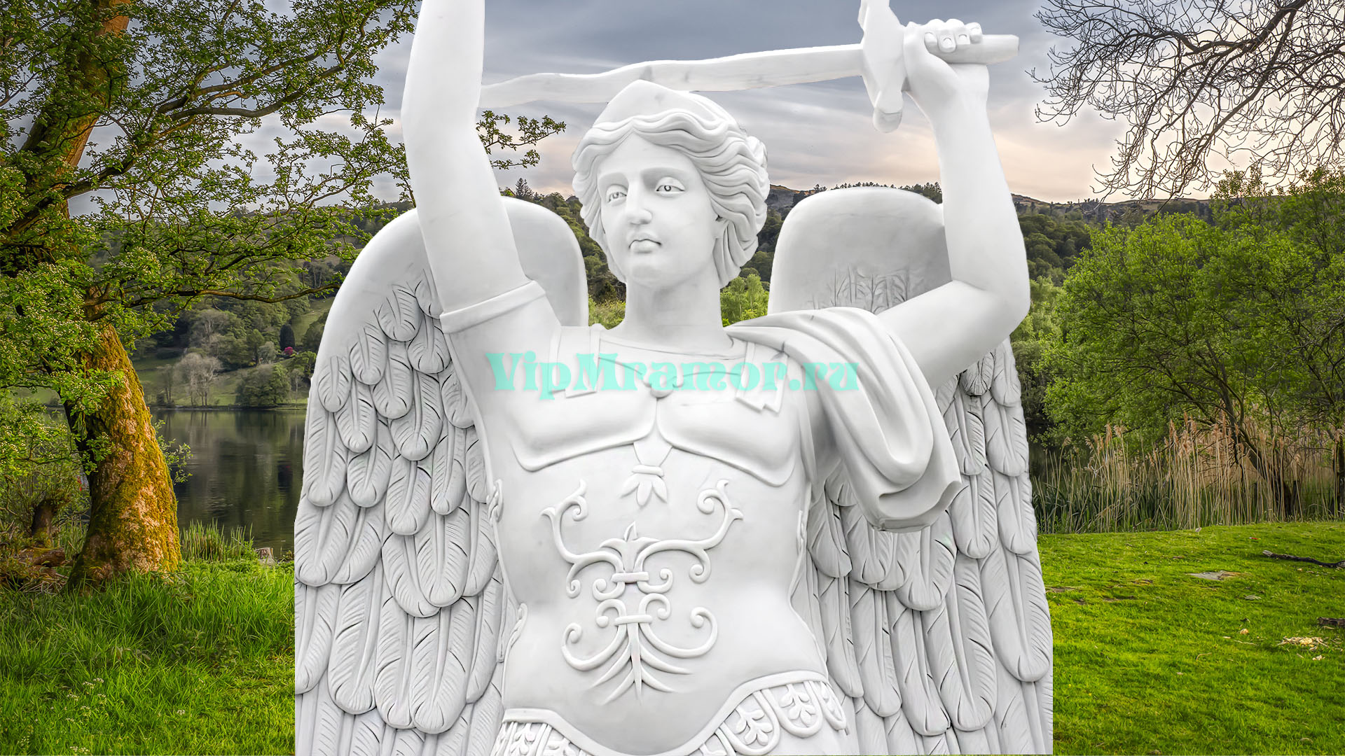 Скульптура Ангела «Михаил Архангел» (вид 02)