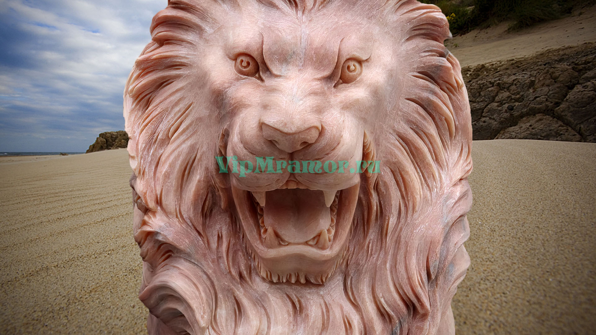 Скульптура льва 001 (вид 02)