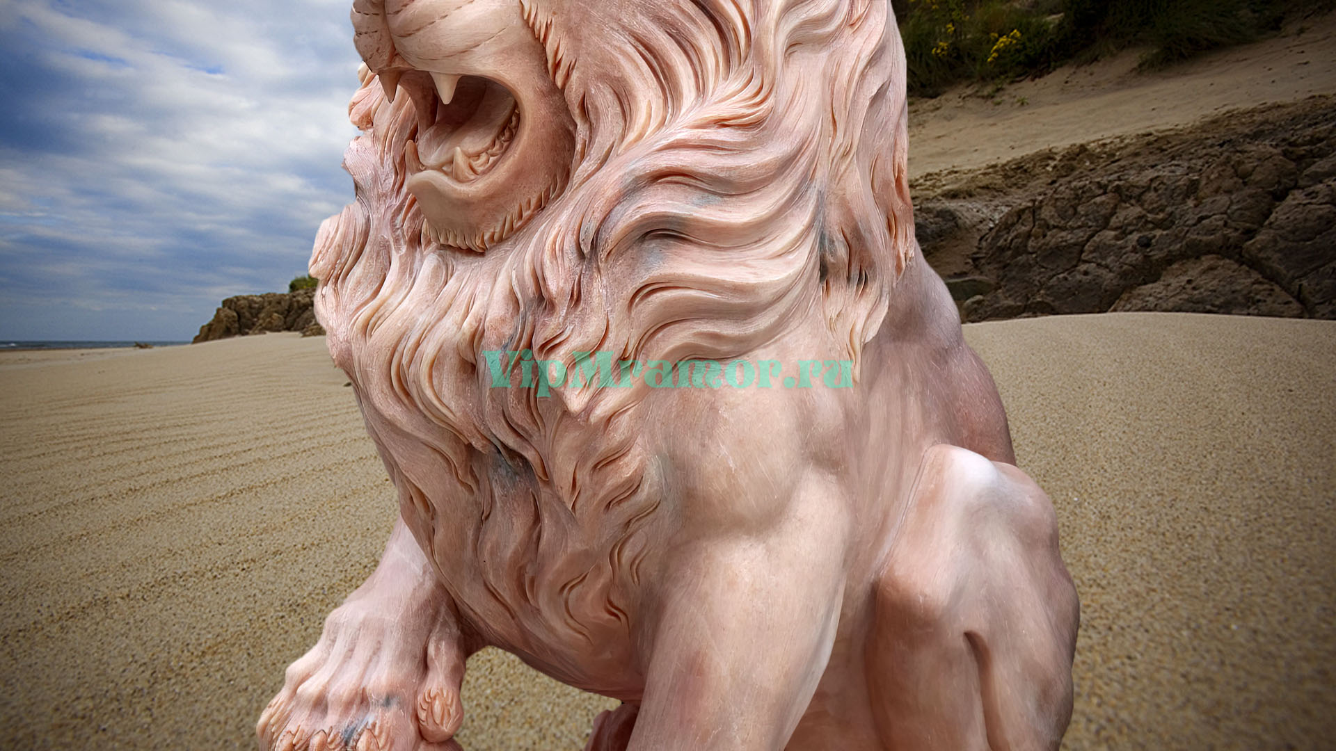 Скульптура льва 001 (вид 04)