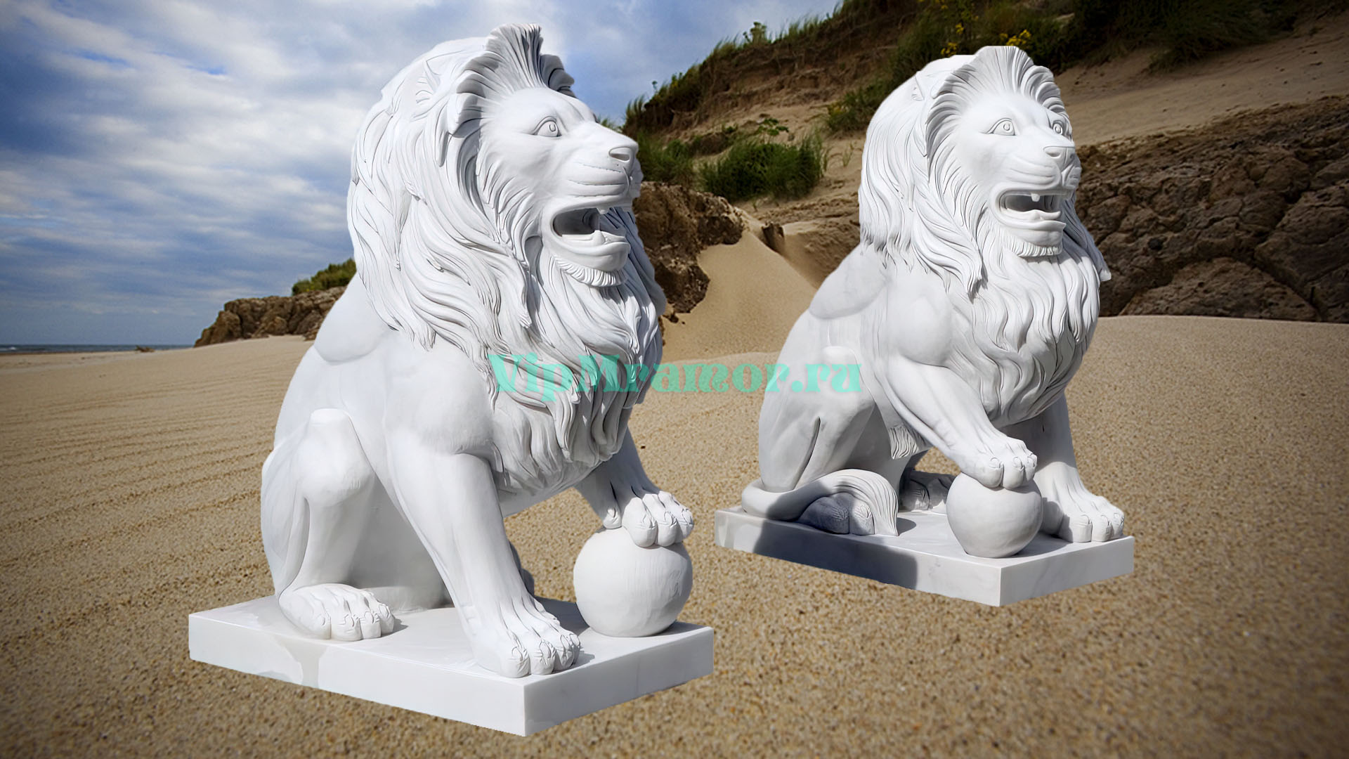 Скульптура льва 002 (вид 03)