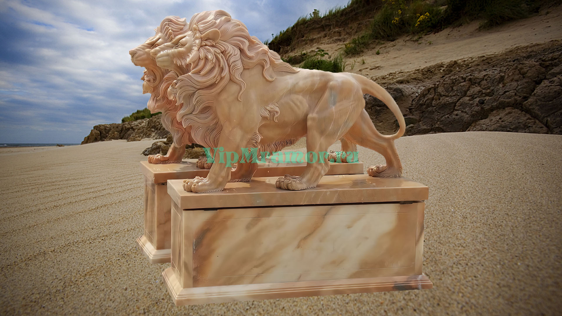 Скульптура льва 004 (вид 03)