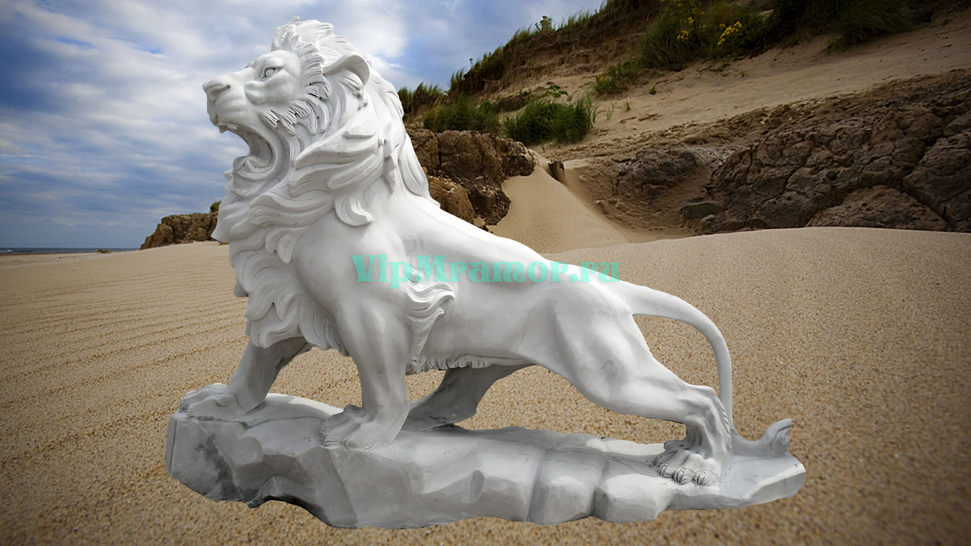 Скульптура льва 007 (вид 01)