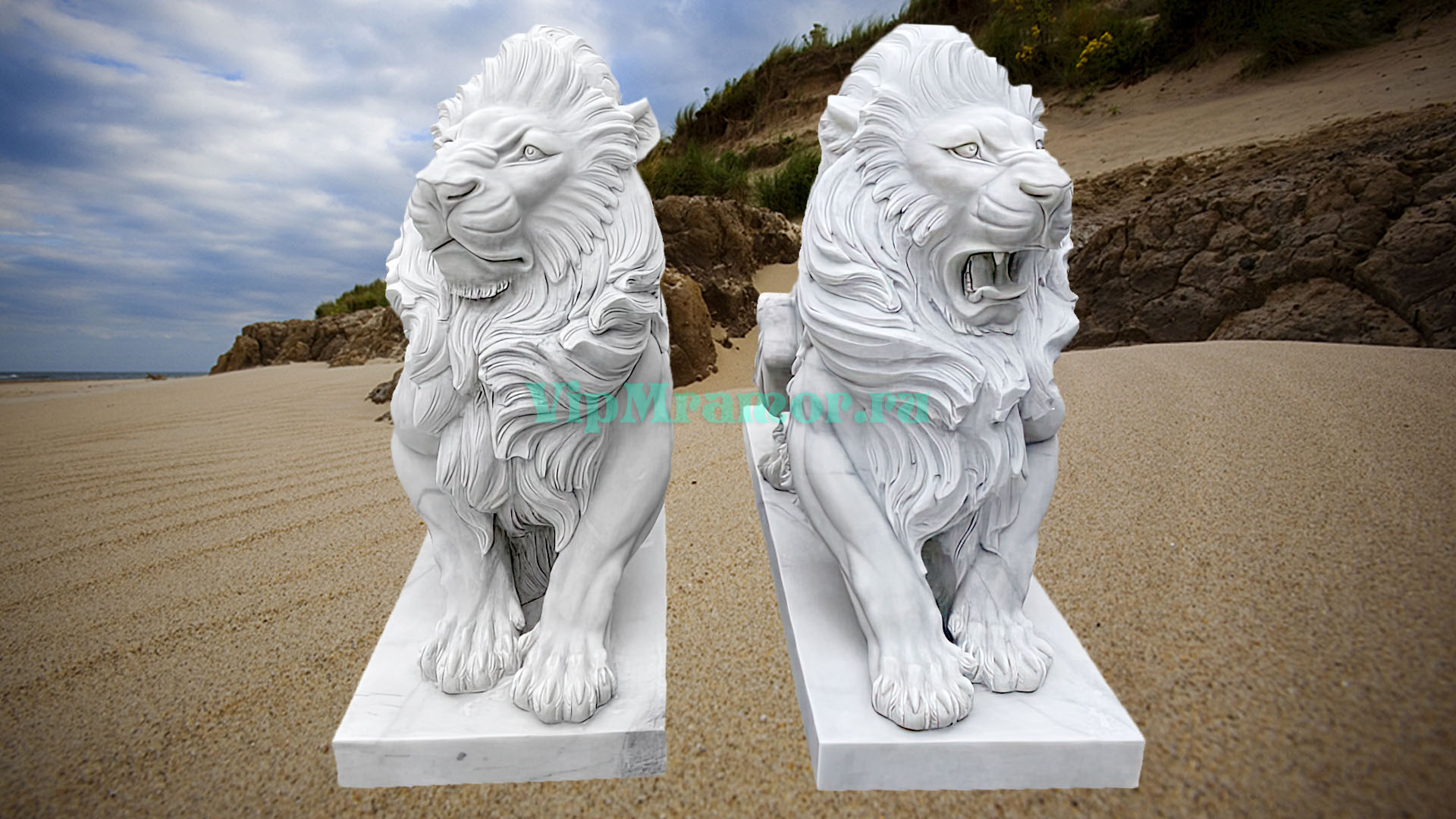Скульптура льва 008 (вид 03)