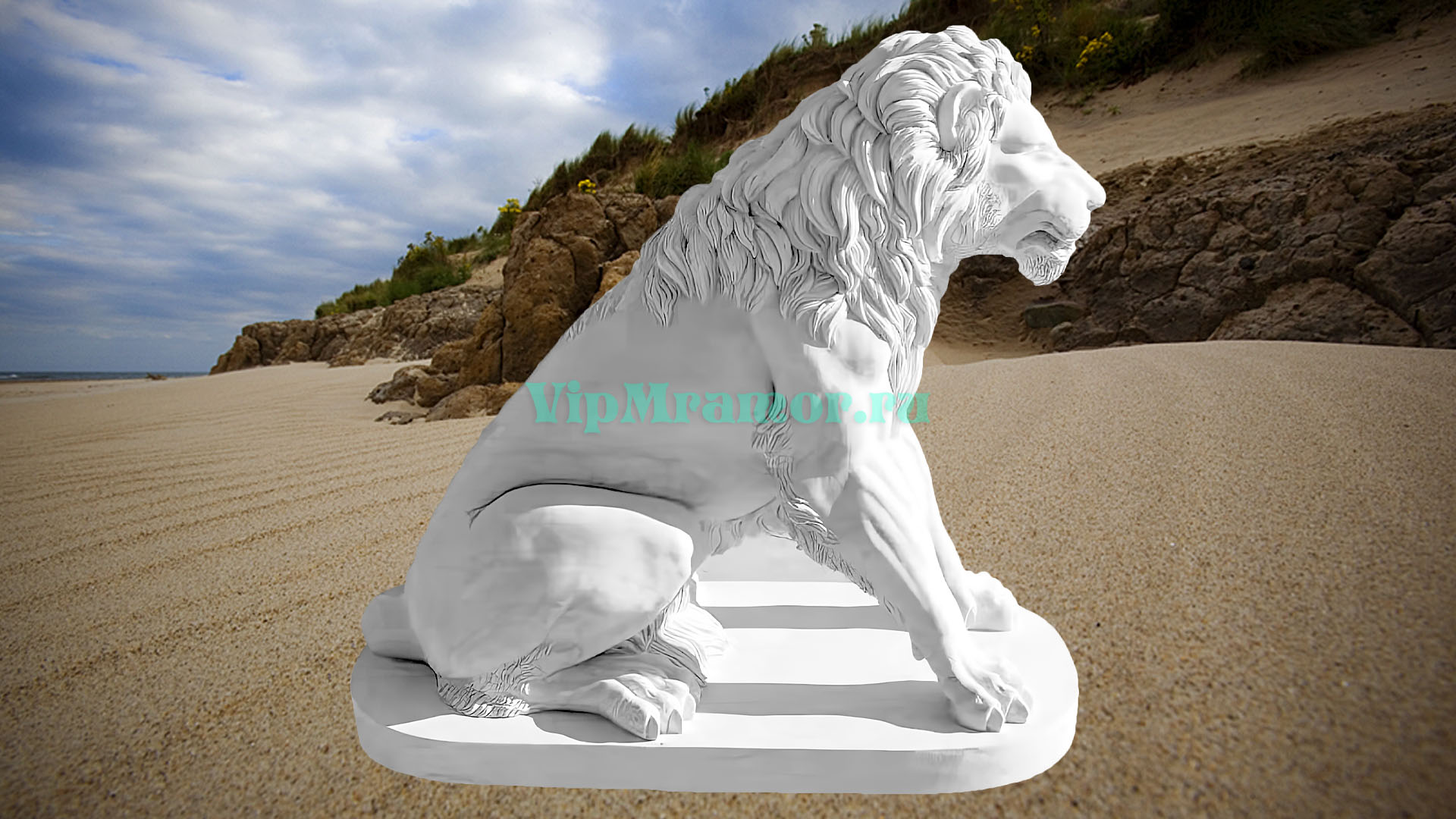 Скульптура льва 015 (вид 01)