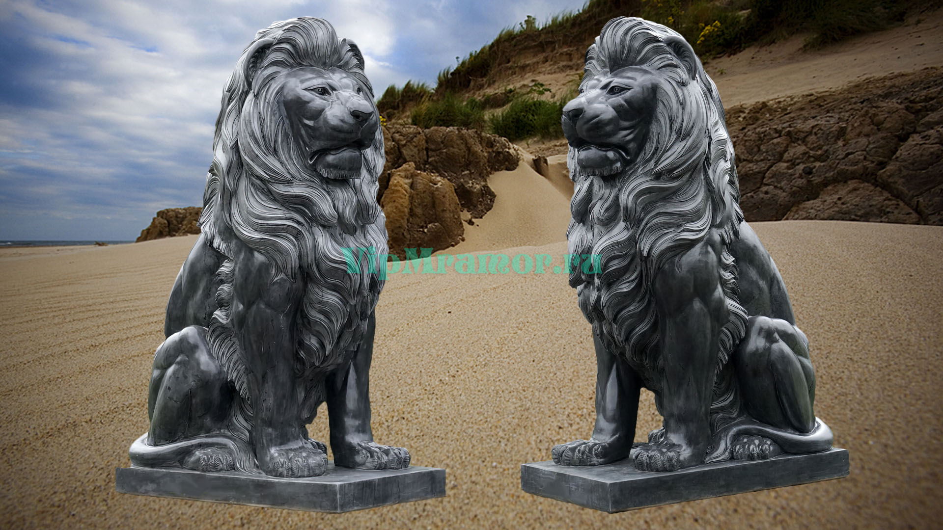 Скульптура льва 016