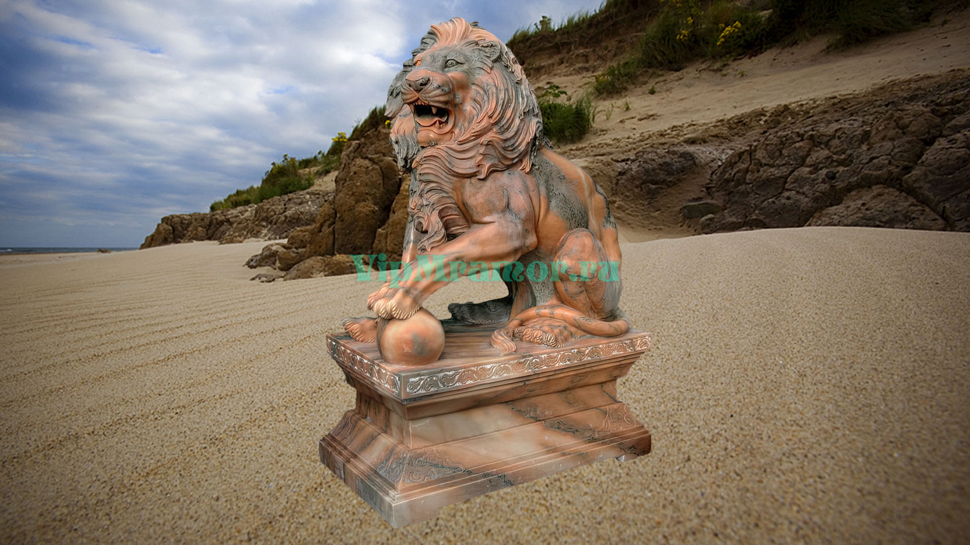 Скульптура льва 019