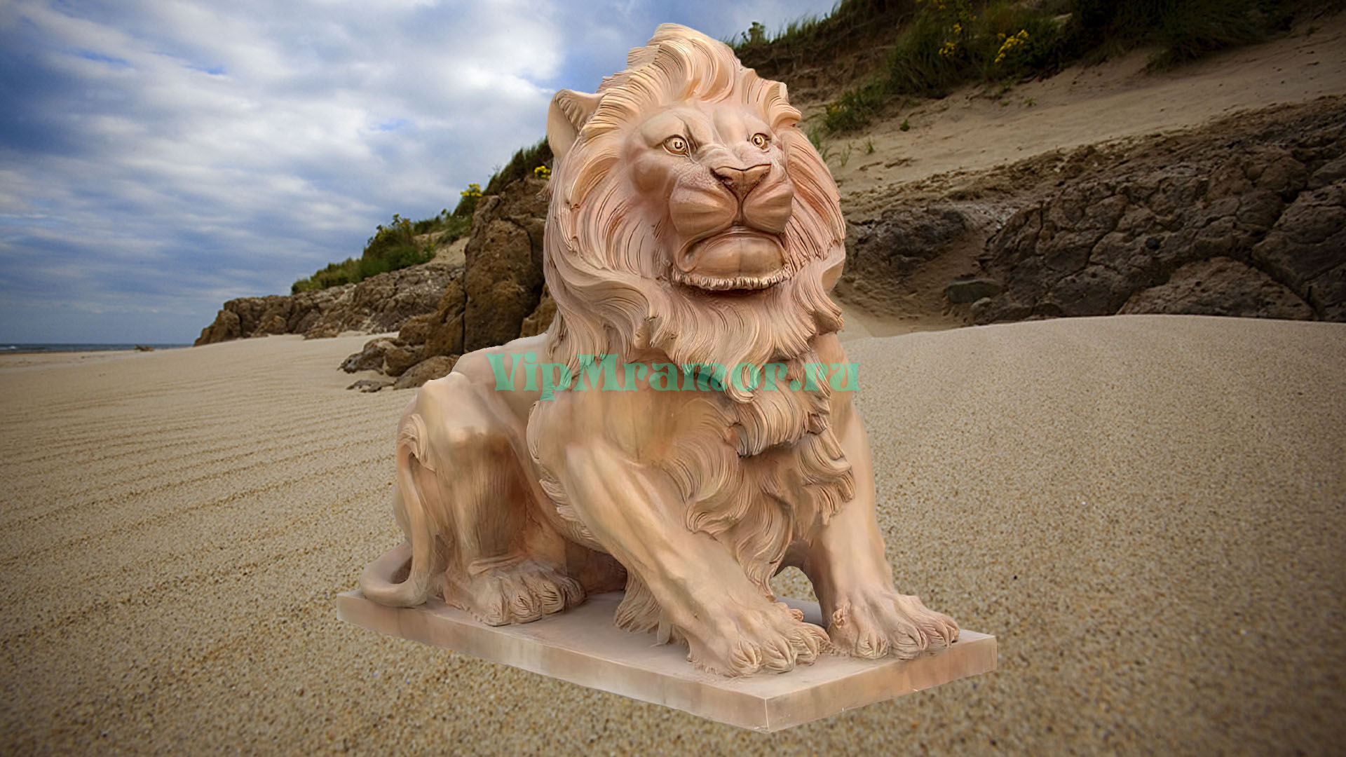 Скульптура льва 021