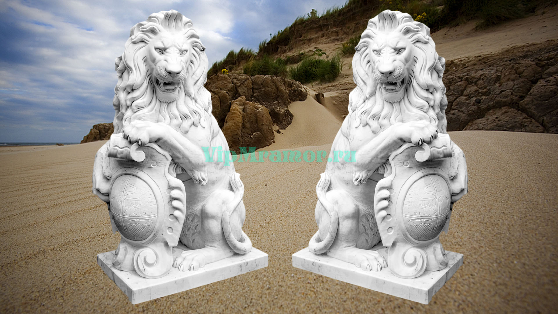 Скульптура льва 028
