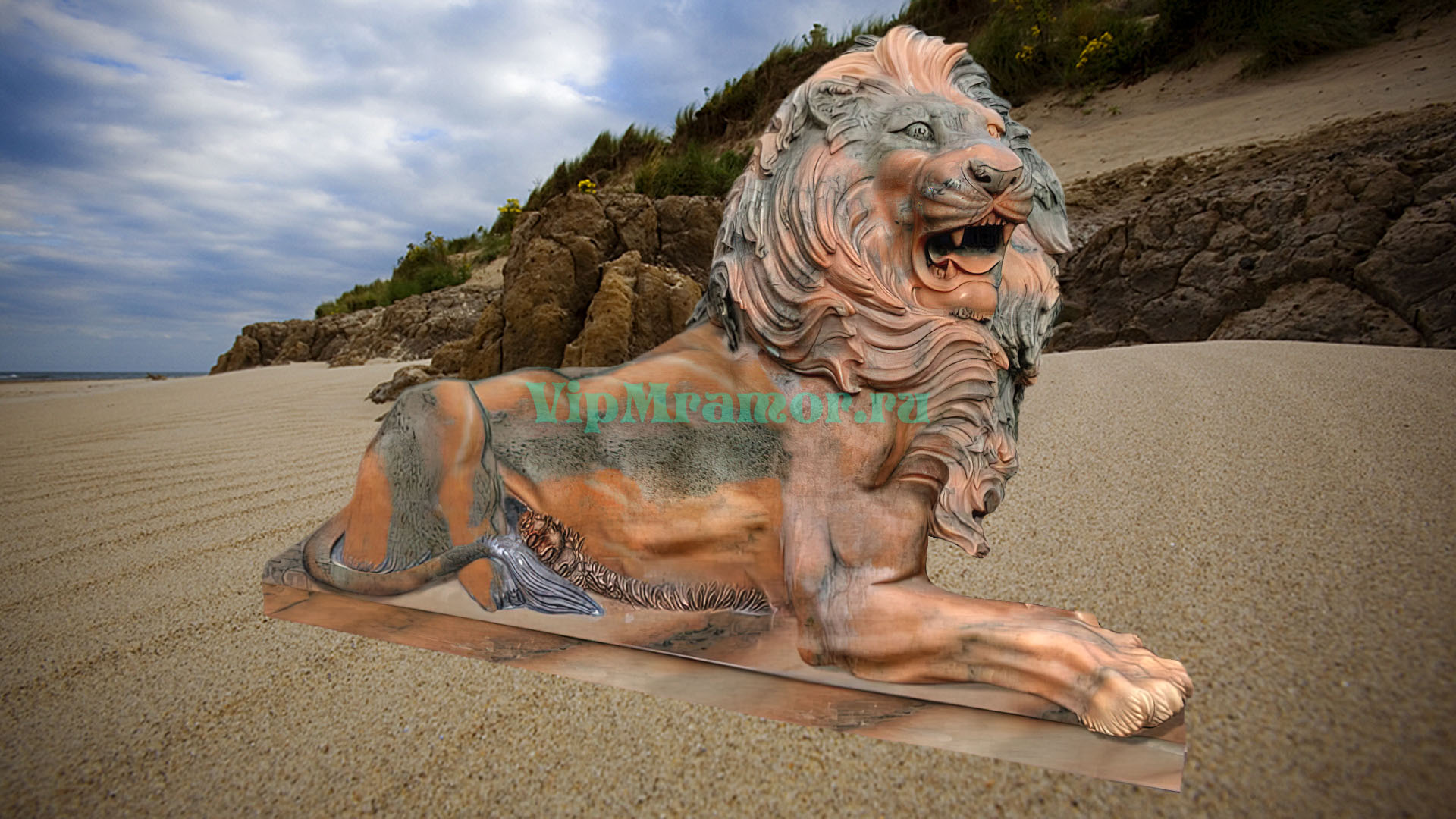 Скульптура льва 031