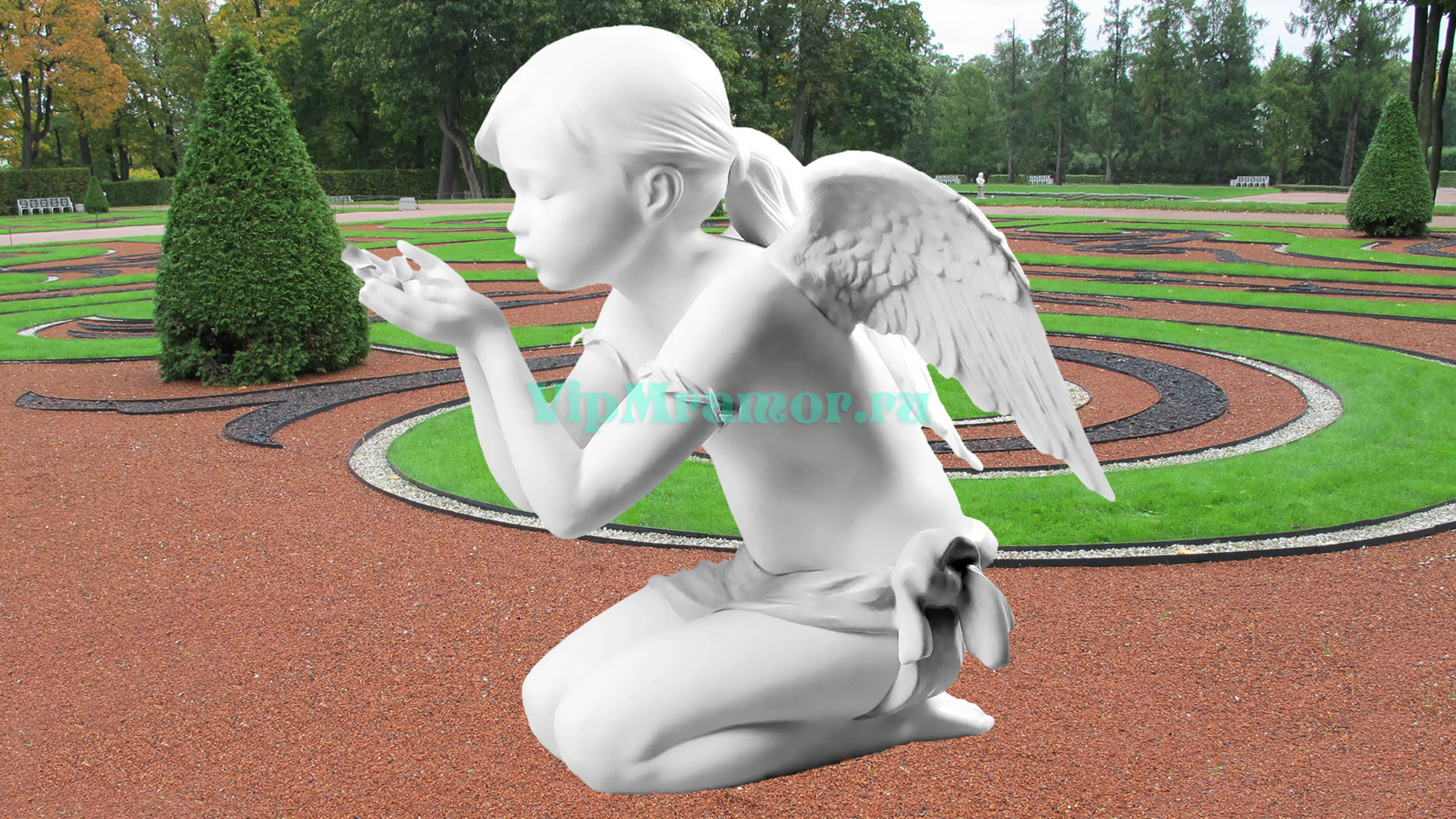 Скульптура ангелочка 014