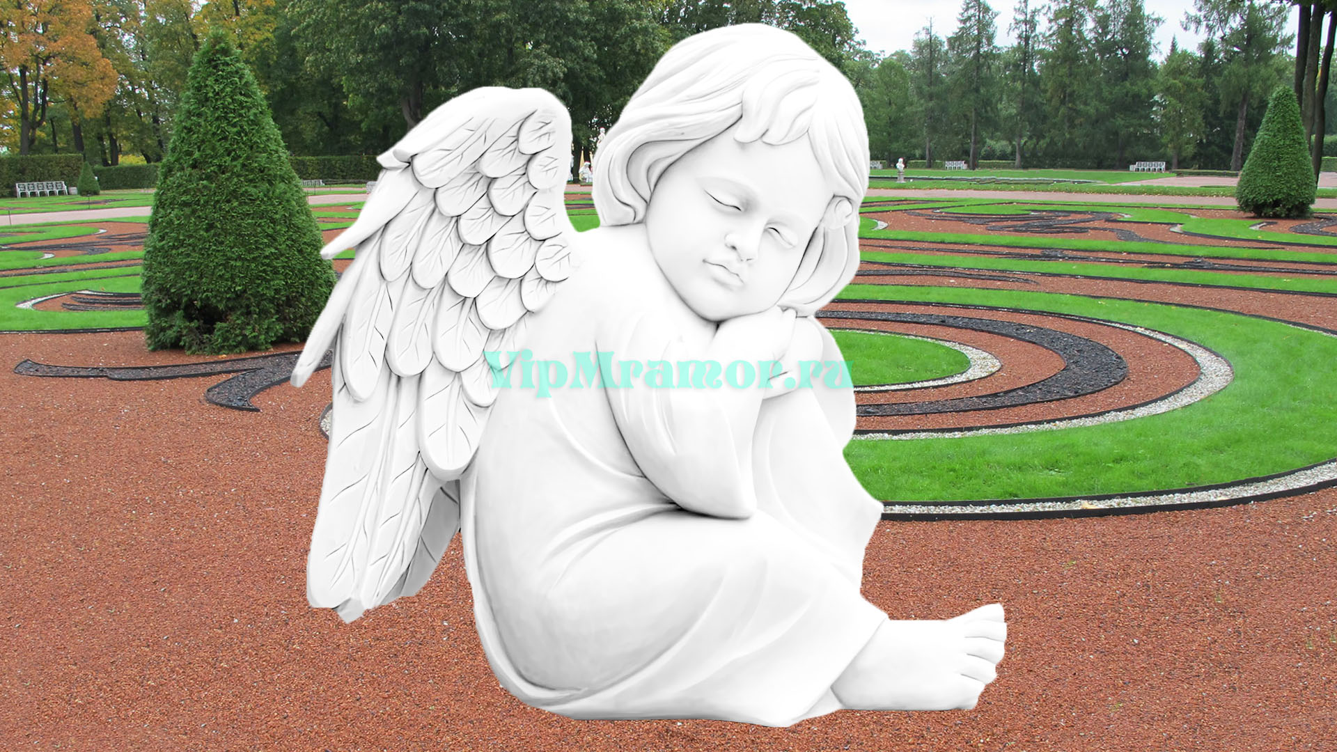 Скульптура ангелочка 036