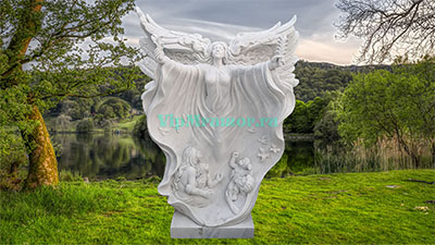 Скульптуры ангелов из мрамора