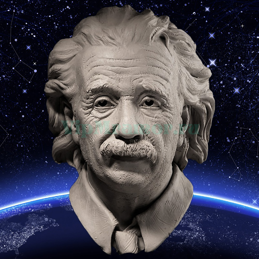 Einstein marble portrait